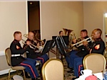 USMC band playing at the Saturday banquet