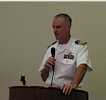 Captain Mike Elliott gave an inspirational speech