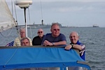 Captain Bob Griffin and his crew, Don Haslett, Joe Trytten, Dave Loring and Jack Turley & Bob Griffin in the back row