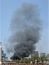 The Kansas City BBQ restaurant was on fire (place where they filmed the bar scene in Top Gun)