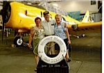 On board the USS MIDWAY  -  Left to Right, Irma McKenna, Ed Armstrong , and Gloria Breault.  The girls, sisters, were part of Ed's extended family almost 49 years ago