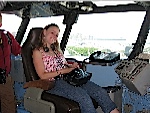 Heather Stream sitting in the Captain's chair