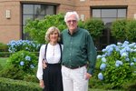 Evelyn Calvin & Gary Jones outside Crowne Plaza Hotel