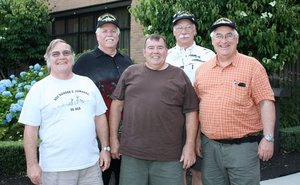 <b>Engineering Department:<br>1st Row:</b> Dave Crawford, John Crawford, Tom Bernard<br><b>2nd Row:</b> JJ Hogue, Tom Fadely