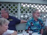 Tricia & Bill Rennicke & Don Haslett having lunch