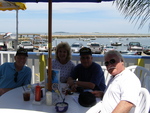 Jim Kress, Pat Turley, Joe Trytten & Jack Turley having lunch at Plymouth