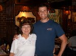 Pat Dege with CHEERS bartender