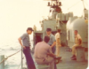 At sea  on fantail DD 950.JPG, 100*78